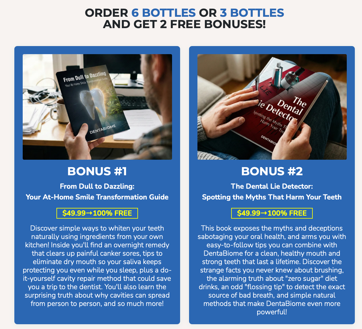 DentaBiome bonus guides included with eligible packages