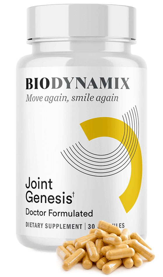 Joint Genesis bottle with ingredient presentation